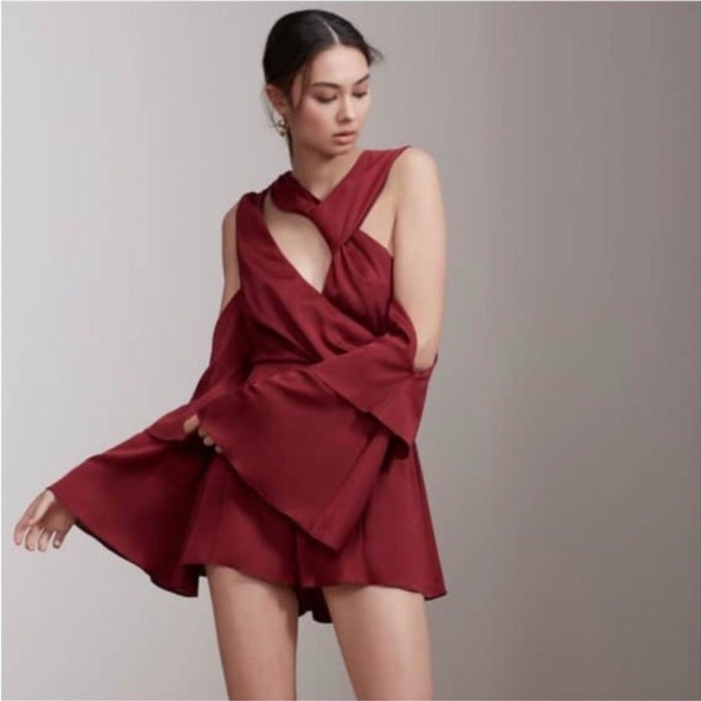 NWT KeepSakes the Label Transcend romper in Plum. S